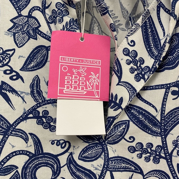 Liberty & Justice The Sis Bindu Boubou, NWT, Oversized XXL, Blue & White - Picture 4 of 10